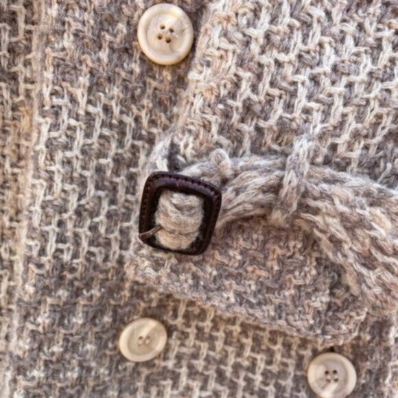 Free People Oversized Double Breasted Chunky Wool Cardigan/Coat Size Small - Picture 4 of 7